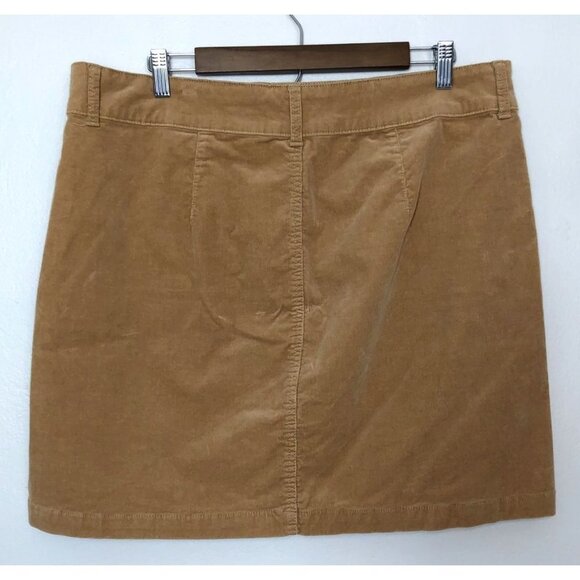 Wallflower Corduroy Mini Skirt Women 16W Tan Camel Pockets - Picture 2 of 4